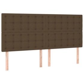 Headboards 4 units of dark brown fabric 80x5x78/88 cm by , Headboards and footboards - Ref: Foro24-3116775, Price: 122,66 €, ...