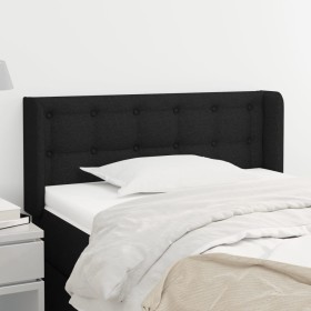 Cabecero de tela negro 103x16x78/88 cm de , Cabeceros y pies de cama - Ref: Foro24-3119194, Precio: 53,99 €, Descuento: %