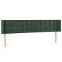 Dark green velvet headboard 163x16x78/88 cm by , Headboards and footboards - Ref: Foro24-3119259, Price: 74,26 €, Discount: %