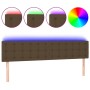 Headboard with LED in dark brown fabric 160x5x78/88 cm by , Headboards and footboards - Ref: Foro24-3122055, Price: 68,87 €, ...