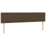 Headboard with LED in dark brown fabric 160x5x78/88 cm by , Headboards and footboards - Ref: Foro24-3122055, Price: 68,87 €, ...