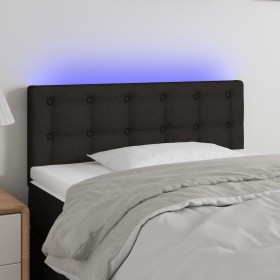 Cabecero con LED de tela negro 80x5x78/88 cm de , Cabeceros y pies de cama - Ref: Foro24-3122022, Precio: 49,92 €, Descuento: %