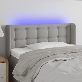 Cabecero con LED de tela gris claro 83x16x78/88 cm de , Cabeceros y pies de cama - Ref: Foro24-3123644, Precio: 60,49 €, Desc...