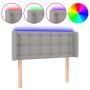 Light gray fabric headboard with LED 83x16x78/88 cm by , Headboards and footboards - Ref: Foro24-3123644, Price: 60,99 €, Dis...