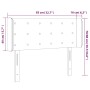 Cabecero con LED de tela gris claro 83x16x78/88 cm de , Cabeceros y pies de cama - Ref: Foro24-3123644, Precio: 55,20 €, Desc...