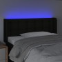 Cabecero con LED de tela negro 83x16x78/88 cm de , Cabeceros y pies de cama - Ref: Foro24-3123646, Precio: 53,99 €, Descuento: %