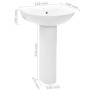 Lavabo de pie de cerámica blanco 520x440x190 mm de vidaXL, Lavabos - Ref: Foro24-142999, Precio: 161,67 €, Descuento: %