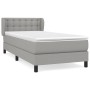 Box spring bed with light gray fabric mattress 80x200 cm by , Beds and slatted bases - Ref: Foro24-3126517, Price: 273,87 €, ...