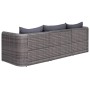 Set aus 3-teiligen Gartensofas und Kissen, synthetisches Rattangrau von vidaXL, Outdoor-Sofas - Ref: Foro24-44163, Preis: 329...