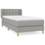 Box spring bed with light gray fabric mattress 80x200 cm by , Beds and slatted bases - Ref: Foro24-3127077, Price: 275,77 €, ...