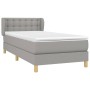 Box spring bed with light gray fabric mattress 80x200 cm by , Beds and slatted bases - Ref: Foro24-3127077, Price: 275,77 €, ...