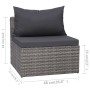 Set aus 3-teiligen Gartensofas und Kissen, synthetisches Rattangrau von vidaXL, Outdoor-Sofas - Ref: Foro24-44163, Preis: 329...