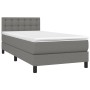 Cama box spring colchón y luces LED tela gris oscuro 80x200 cm de , Camas y somieres - Ref: Foro24-3133430, Precio: 279,50 €,...