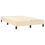 Cama box spring con colchón y LED tela crema 120x200 cm de , Camas y somieres - Ref: Foro24-3133466, Precio: 389,26 €, Descue...