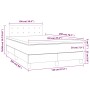 Box spring bed with mattress and LED cream fabric 120x200 cm by , Beds and slatted bases - Ref: Foro24-3133466, Price: 389,26...