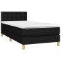 Cama box spring con colchón LED tela negro 100x200 cm de , Camas y somieres - Ref: Foro24-3134015, Precio: 344,39 €, Descuent...