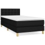 Cama box spring con colchón tela negro 100x200 cm de , Camas y somieres - Ref: Foro24-3140915, Precio: 333,97 €, Descuento: %