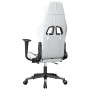 Silla gaming masaje y reposapiés cuero sintético negro blanco de , Sillones para videojuegos - Ref: Foro24-345443, Precio: 14...