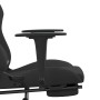 Massage-Gaming-Stuhl mit Fußstütze aus schwarzem Stoff von , Gaming-Stühle - Ref: Foro24-345483, Preis: 138,64 €, Rabatt: %