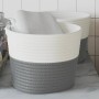 Storage baskets 2 units cotton gray and white Ø24x18 cm by , Baskets - Ref: Foro24-358453, Price: 20,99 €, Discount: %