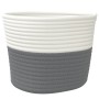 Storage baskets 2 units cotton gray and white Ø24x18 cm by , Baskets - Ref: Foro24-358453, Price: 20,99 €, Discount: %