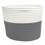 Cestas de almacenaje 2 uds algodón gris y blanco Ø24x18 cm de , Cestas - Ref: Foro24-358453, Precio: 20,42 €, Descuento: %