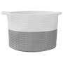 Gray and white cotton laundry basket Ø55x36 cm by , Laundry baskets - Ref: Foro24-358470, Price: 26,49 €, Discount: %