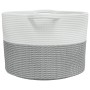 Gray and white cotton laundry basket Ø55x36 cm by , Laundry baskets - Ref: Foro24-358470, Price: 26,49 €, Discount: %