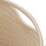 Black and beige cotton storage basket with lid Ø37x50 cm by , Baskets - Ref: Foro24-358479, Price: 59,75 €, Discount: %