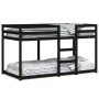 Solid black pine wood bunk bed 90x190 cm by , Beds and slatted bases - Ref: Foro24-3206509, Price: 214,04 €, Discount: %