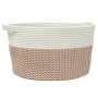 Brown and white cotton storage basket Ø40x25 cm by , Baskets - Ref: Foro24-358464, Price: 18,16 €, Discount: %