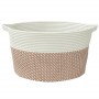 Brown and white cotton storage basket Ø40x25 cm by , Baskets - Ref: Foro24-358464, Price: 18,16 €, Discount: %