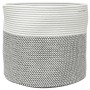 Gray and white cotton storage basket Ø40x35 cm by , Baskets - Ref: Foro24-358466, Price: 24,50 €, Discount: %