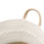 Beige and white cotton storage basket Ø43x38 cm by , Baskets - Ref: Foro24-358487, Price: 27,44 €, Discount: %