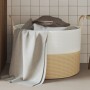 Beige and white cotton storage basket Ø51x33 cm by , Baskets - Ref: Foro24-358491, Price: 24,48 €, Discount: %