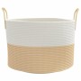 Beige and white cotton storage basket Ø51x33 cm by , Baskets - Ref: Foro24-358491, Price: 24,48 €, Discount: %