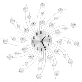 Wall clock with silver 50 cm quartz movement by vidaXL, Wall clocks - Ref: Foro24-50643, Price: 35,99 €, Discount: %