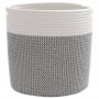 Cestas de almacenaje 2 uds algodón gris y blanco Ø28x18 cm de , Cestas - Ref: Foro24-358458, Precio: 26,60 €, Descuento: %