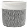 Storage baskets 2 pcs gray and white cotton Ø28x18 cm by , Baskets - Ref: Foro24-358458, Price: 19,99 €, Discount: %