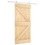 Sliding door with solid pine wood fittings 95x210 cm by , Doors - Ref: Foro24-3203175, Price: 214,39 €, Discount: %