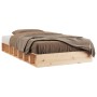 Estructura de cama doble de madera maciza 140x190 cm de , Camas y somieres - Ref: Foro24-820716, Precio: 125,46 €, Descuento: %