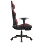 Gaming-Stuhl mit Massage und Fußstütze aus schwarz-rotem Kunstleder von , Gaming-Stühle - Ref: Foro24-345435, Preis: 139,89 €...