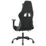 Gaming chair with massage and footrest in black green synthetic leather by , Gaming chairs - Ref: Foro24-345414, Price: 112,5...