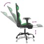 Gaming chair with massage and footrest in black green synthetic leather by , Gaming chairs - Ref: Foro24-345414, Price: 112,5...