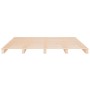 Solid pine wood pallet bed 140x200 cm by , Beds and slatted bases - Ref: Foro24-821392, Price: 127,99 €, Discount: %