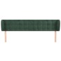 Dark green velvet headboard 163x23x78/88 cm by , Headboards and footboards - Ref: Foro24-3117635, Price: 73,77 €, Discount: %