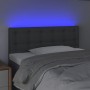 Headboard with LED in dark gray fabric 80x5x78/88 cm by , Headboards and footboards - Ref: Foro24-3122021, Price: 49,99 €, Di...