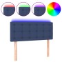 Blue fabric LED headboard 100x5x78/88 cm by , Headboards and footboards - Ref: Foro24-3122042, Price: 47,88 €, Discount: %