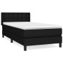 Cama box spring con colchón tela negro 100x200 cm de , Camas y somieres - Ref: Foro24-3130011, Precio: 304,51 €, Descuento: %