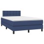 Cama box spring con colchón y LED tela azul 120x200 cm de , Camas y somieres - Ref: Foro24-3133467, Precio: 395,99 €, Descuen...